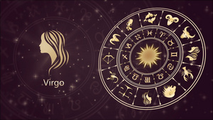 zodiac符号Virgo和星座轮21秒视频