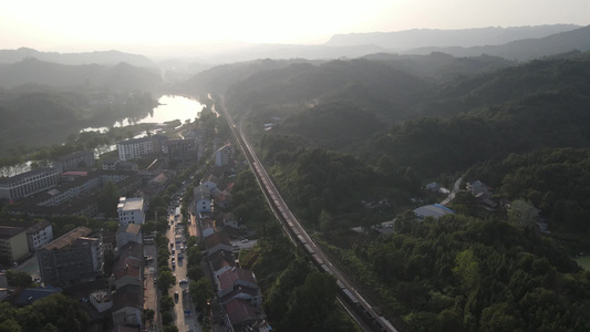 航拍交通运输道路视频