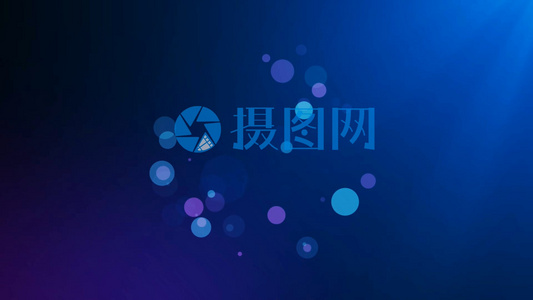 18.摄图网—绘声绘影X10酷炫光线粒子旋转现LOGO演绎视频