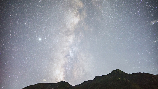 8k延时昌都然乌山夜景星空银河素材视频