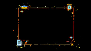 开学相框粒子遮罩动画AE元素14秒视频