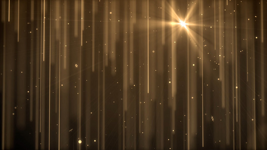 金色粒子光线背景视频