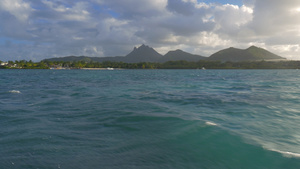 毛里提乌斯岛的海平面和印地安海的图片8秒视频