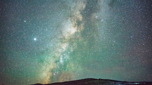 8k延时西藏业拉山观景台夜景星空银河素材19秒视频