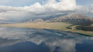 新疆赛里木湖风光航拍30秒视频