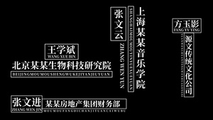 现代简约商务排版人名条pr模板37秒视频