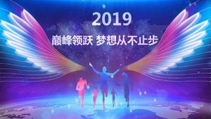 2019雄鹰展翅奔跑吧企业AE模板160秒视频