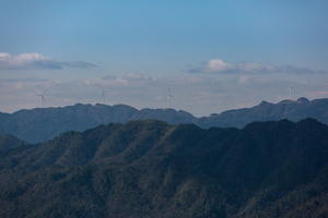 芷江明山风景新能源风车延时摄影10秒视频