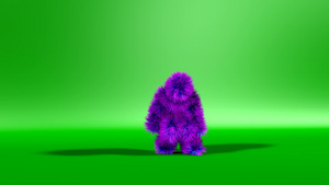 绿色背景下跳的紫色雪花字符38秒视频