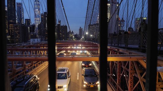 布鲁克林桥交通堵塞视频