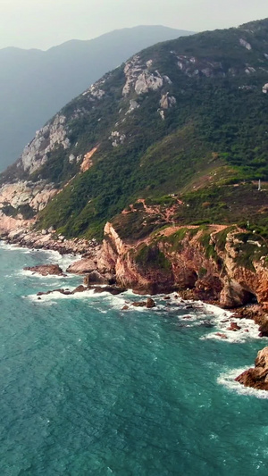 航拍深圳杨梅湾美人鱼拍摄基地25秒视频