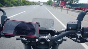 4K第一人称视角VR拍摄摩托车骑行过程65秒视频
