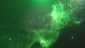 绿色魔幻绚丽粒子光效背景10秒视频