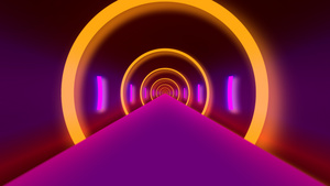 炫光彩色隧道无限穿梭动画15秒视频