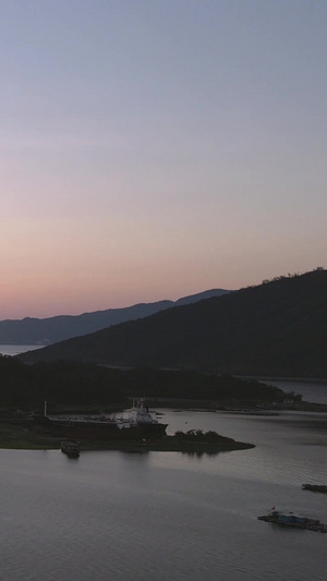 航拍广东惠州海景朝阳日出素材城市素材51秒视频
