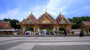 云南西双版纳著名景点勐泐大佛寺延时16秒视频