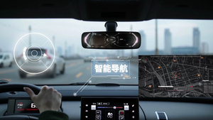简洁智能汽车驾驶科技导航宣传展示19秒视频