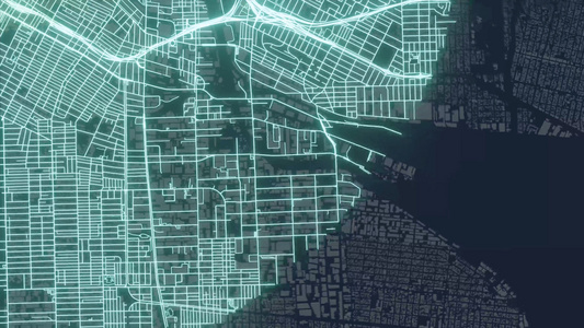 科技干净简洁三维城市生长视频