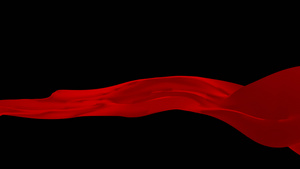 红色丝绸飘带常用党政视频素材7秒视频