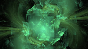 绿色变幻粒子运动背景15秒视频