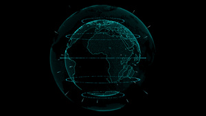 粒子全息地球视频元素带透明通道10秒视频