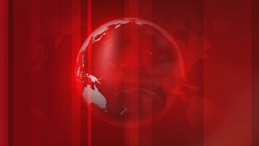 红色环球与背景世界地图视频
