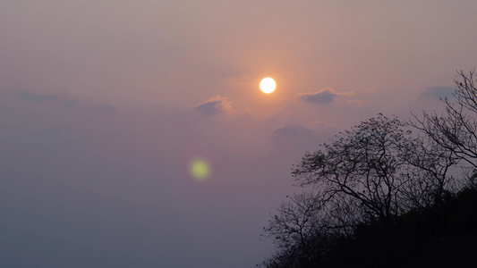 延时夕阳晚霞时日落视频