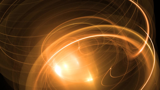 黄色螺旋形粒子运动背景视频