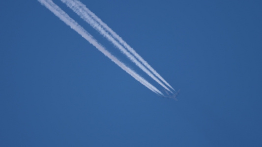 高空飞翔的飞机视频