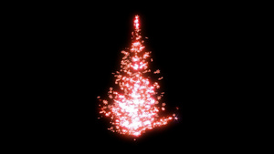 圣诞树形状的滚动粉红雪花闪光背景23秒视频