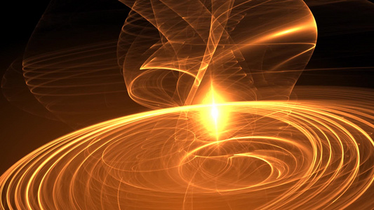 黄色的粒子运动背景视频