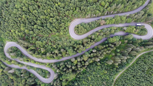 山丘穿过罗马尼亚的绿林29秒视频