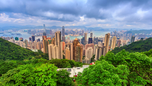 香港空视城市景色时间误差视频