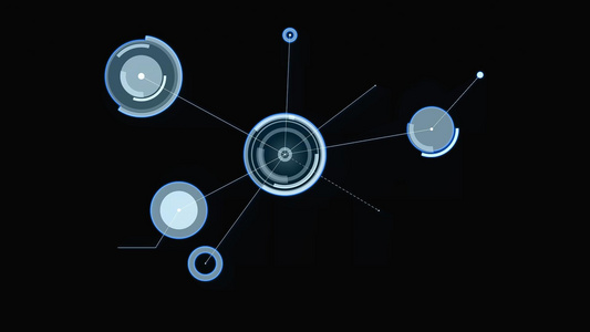 科技圆环数据组动画视频
