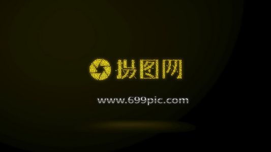 粒子颗粒汇聚成logo演绎AE模板视频