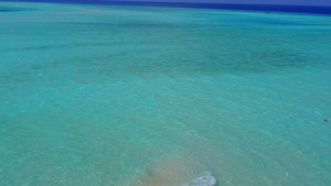 白沙背景蓝绿海洋热带海岸线10秒视频