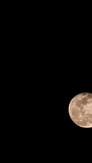 纯色上升圆月亮月球表面14秒视频
