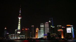 上海东方明珠外滩夜景17秒视频