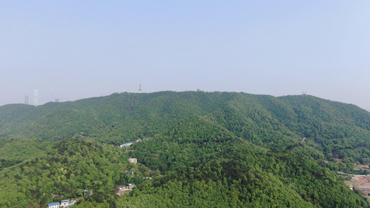 4k航拍湖南长沙5A景区岳麓山风景名胜景区视频