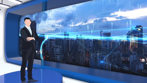 虚拟演播室电视台三维栏目包装AE模板27秒视频