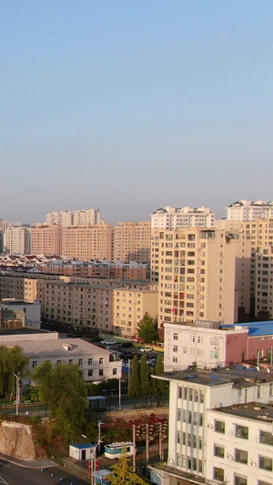 航拍辽宁丹东中国最大的边境城市风光旅游目的地63秒视频