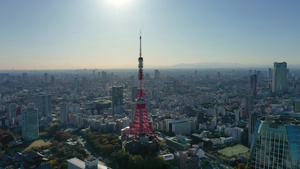 东京塔和东京城日本21秒视频