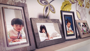 美好生活温馨家庭相框照片展示AE模板126秒视频