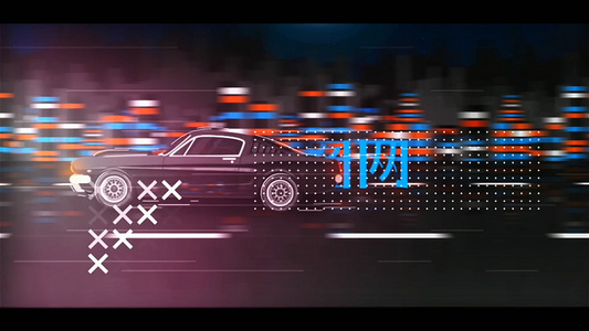 汽车驶过故障效果企业标识展示AECC2015模板视频