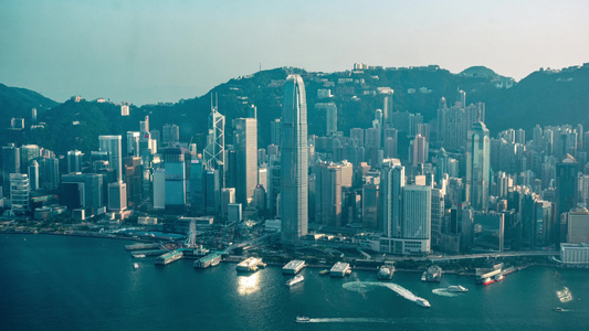 4k香港中环CBD风光延时视频