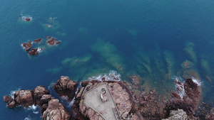 法兰西布列塔涅伯来哈特岛和海岸的摄像9秒视频