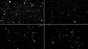 一组雪花粒子下落元素动画57秒视频