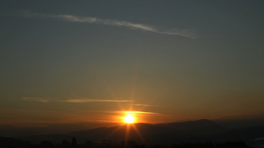 美丽的金色日落天空风景视频