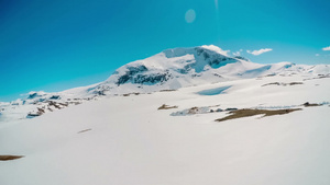 挪威高原雪山风景21秒视频