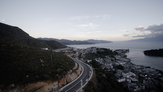 大理山路公路1080p航拍视频